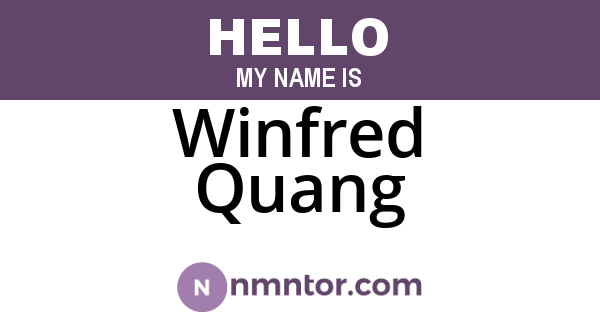 Winfred Quang