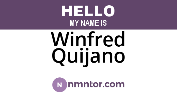 Winfred Quijano