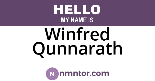 Winfred Qunnarath