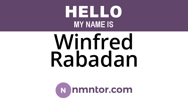 Winfred Rabadan