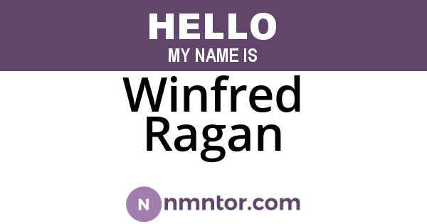 Winfred Ragan