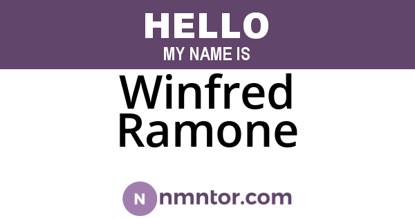 Winfred Ramone