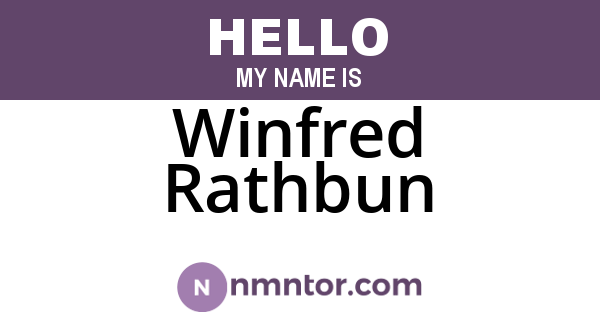 Winfred Rathbun