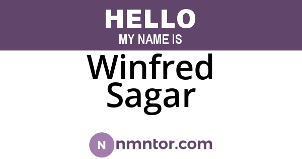 Winfred Sagar