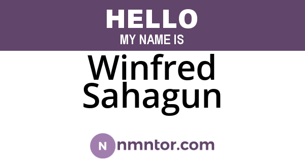 Winfred Sahagun