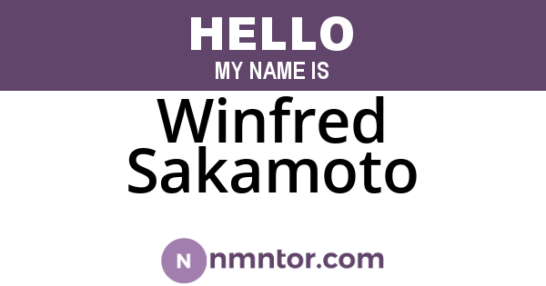 Winfred Sakamoto