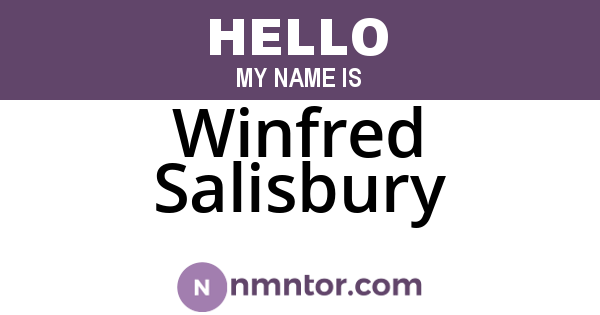 Winfred Salisbury