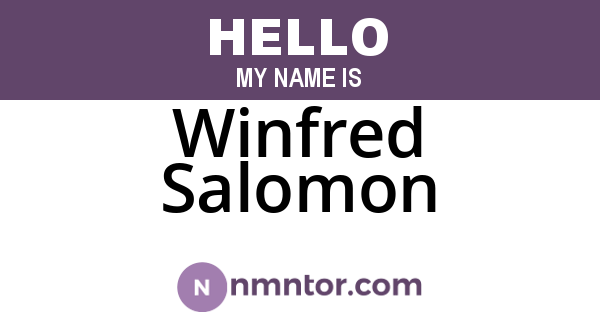 Winfred Salomon