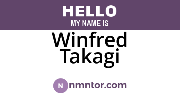 Winfred Takagi