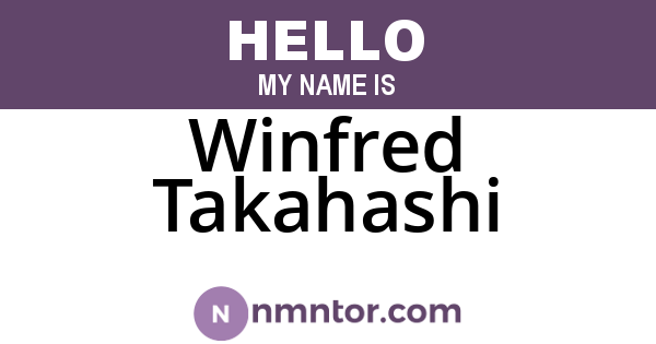 Winfred Takahashi