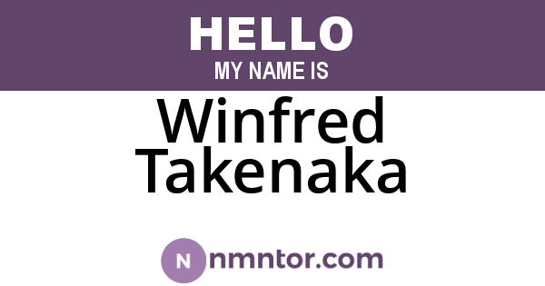 Winfred Takenaka