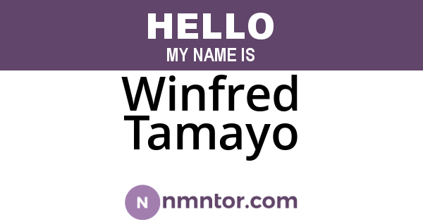 Winfred Tamayo