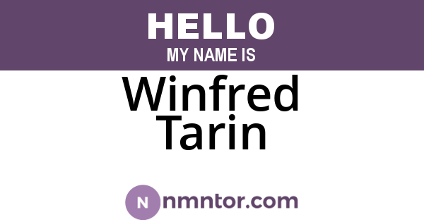 Winfred Tarin