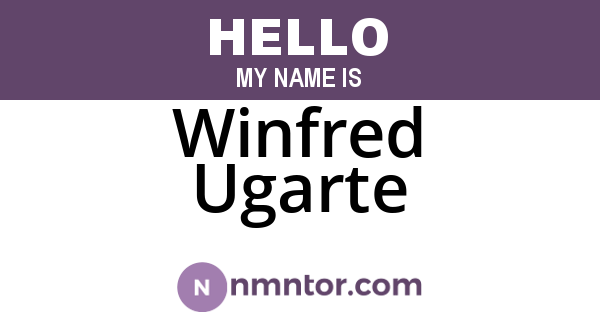 Winfred Ugarte