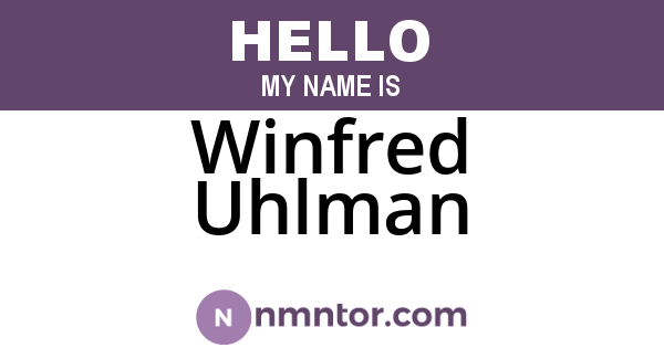 Winfred Uhlman