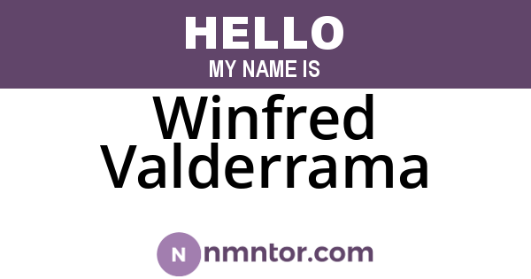 Winfred Valderrama
