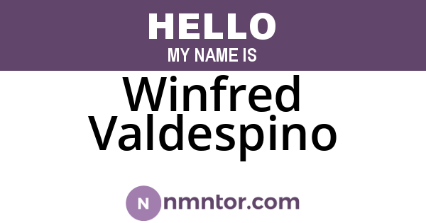 Winfred Valdespino