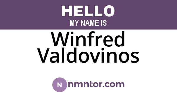 Winfred Valdovinos