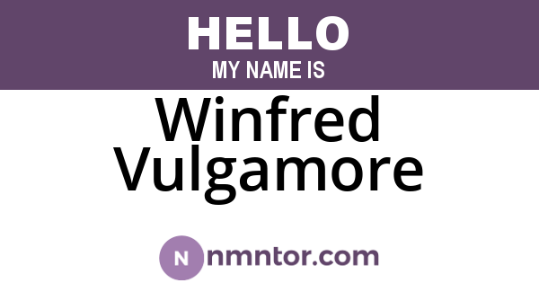 Winfred Vulgamore
