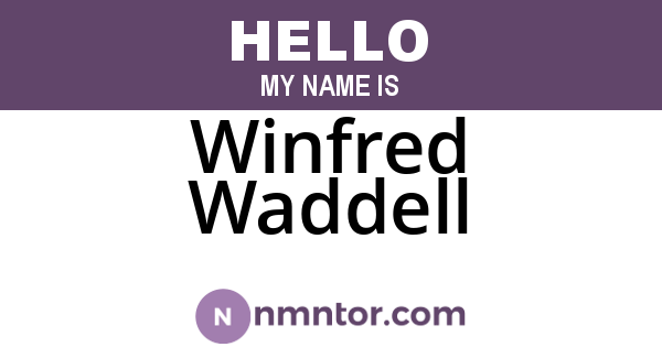 Winfred Waddell