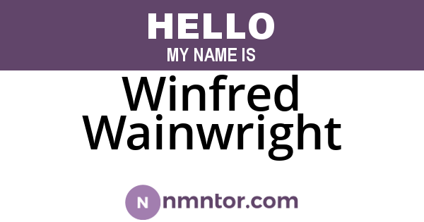 Winfred Wainwright