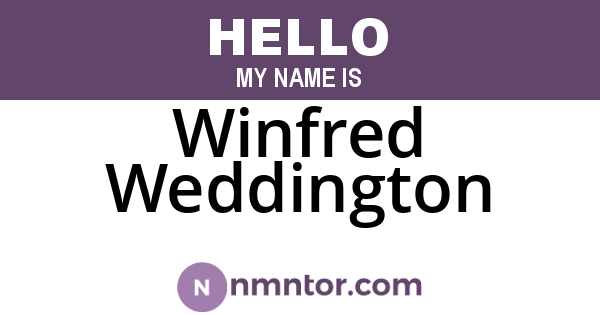 Winfred Weddington