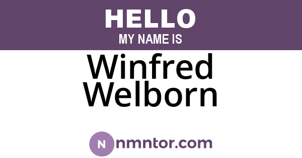Winfred Welborn