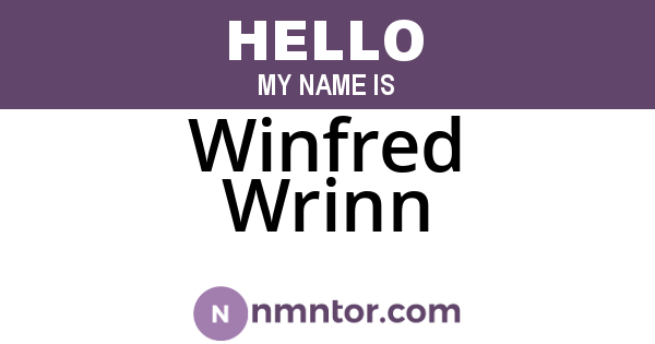 Winfred Wrinn