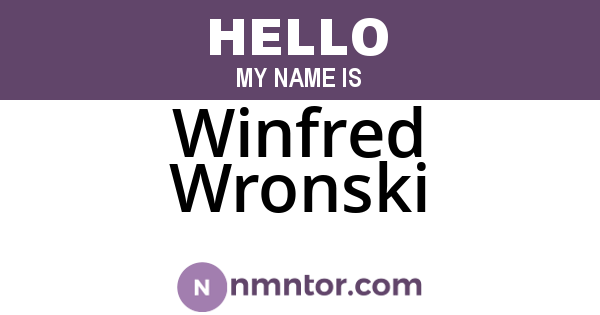 Winfred Wronski