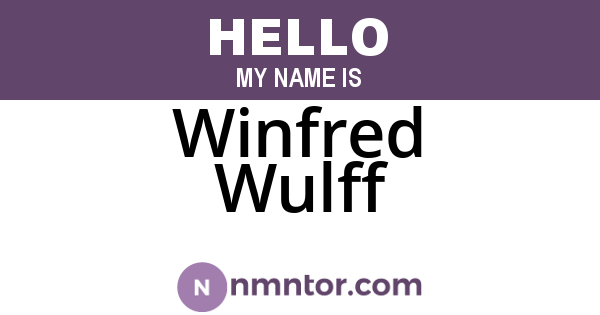 Winfred Wulff