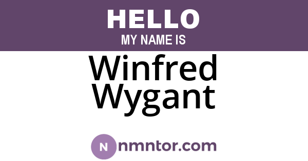 Winfred Wygant