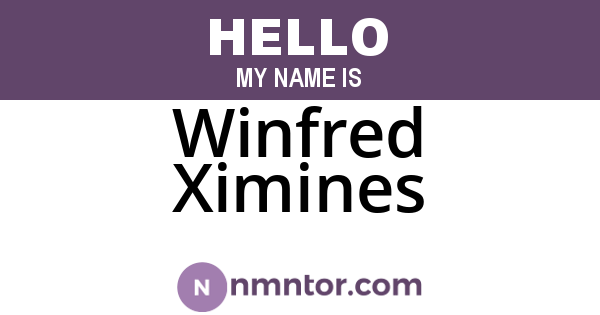 Winfred Ximines