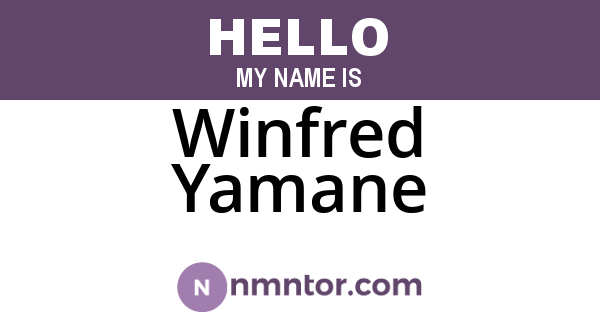 Winfred Yamane