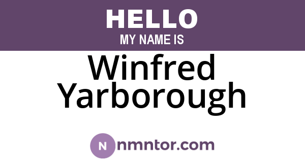 Winfred Yarborough