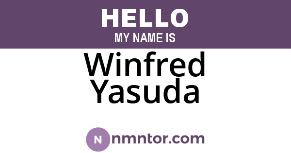 Winfred Yasuda
