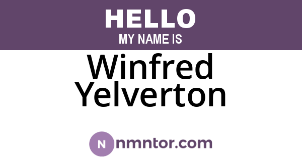 Winfred Yelverton