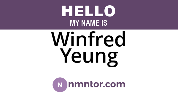 Winfred Yeung