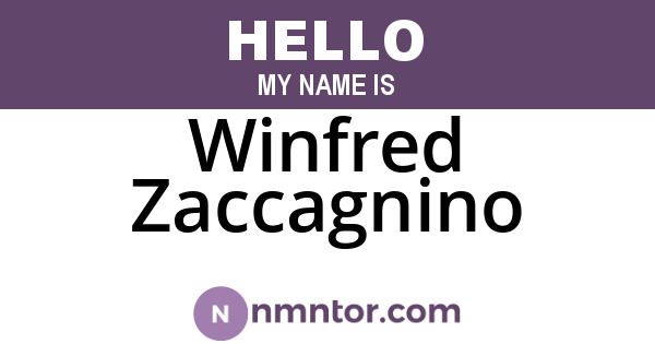 Winfred Zaccagnino