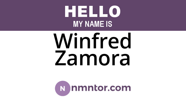 Winfred Zamora