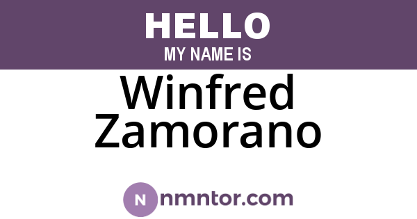Winfred Zamorano