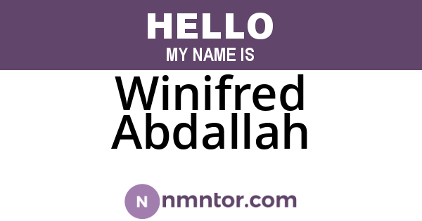 Winifred Abdallah