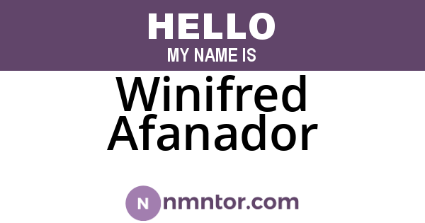 Winifred Afanador