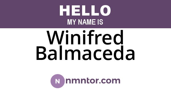Winifred Balmaceda