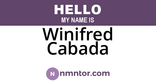 Winifred Cabada