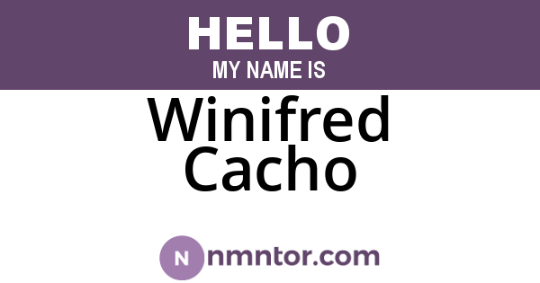 Winifred Cacho