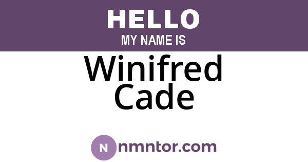Winifred Cade