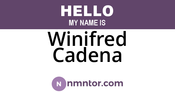 Winifred Cadena