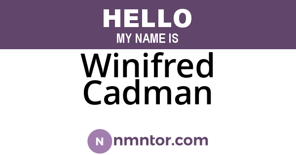 Winifred Cadman