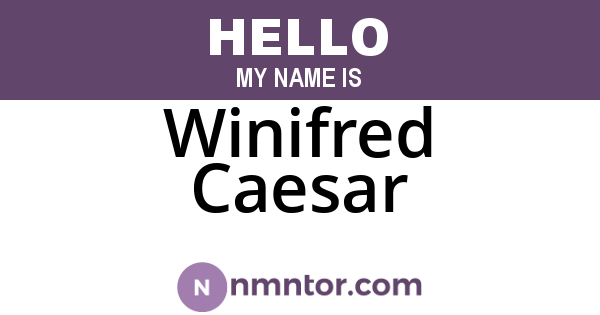 Winifred Caesar