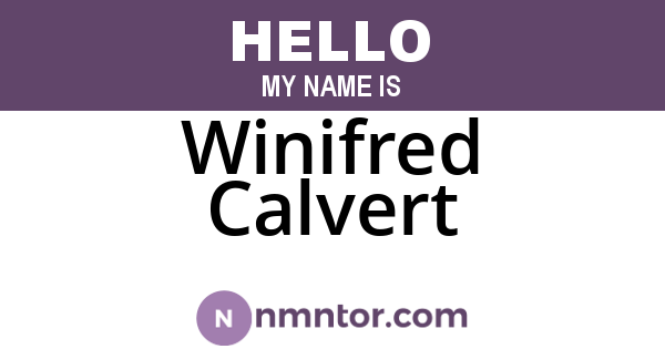 Winifred Calvert